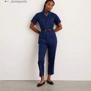 Alex Mill Size M Royal Blue Short Sleeve Jumpsuit
